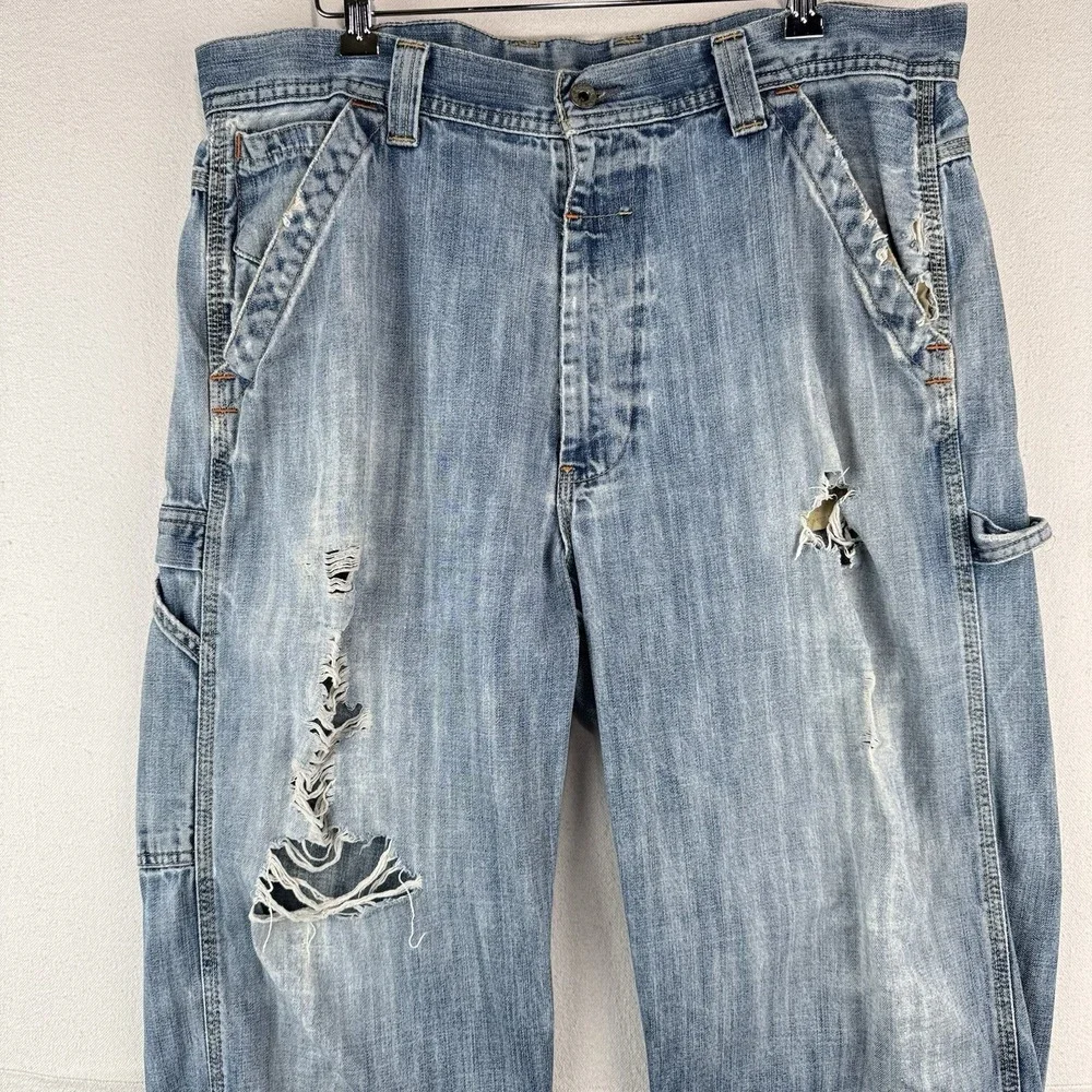 Vintage Ralph Lauren Polo Jeans Co Distressed Wyatt Carpenter Pants Mens 36x32